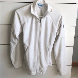 Columbia White Soft Full Zip Jacket